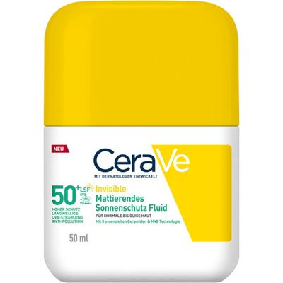 CERAVE Sonnenschutz Fluid Invisible mattierendes Sonnenschutz Fluid SPF 50+